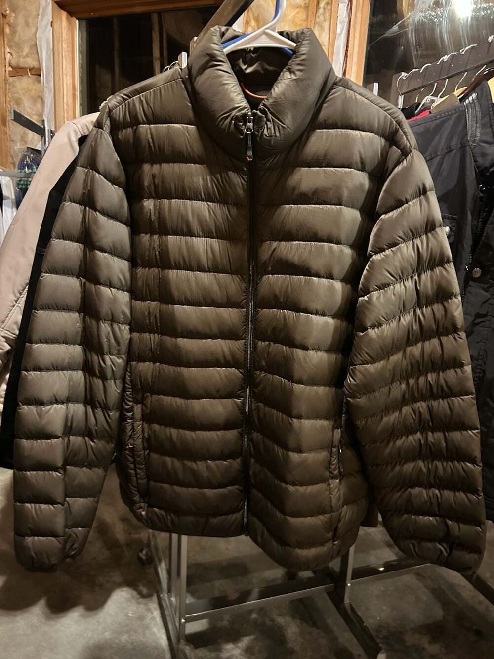 Hawke & Co. Sport Men's Lightweight Packable Performance Puffer Jacket Olive L